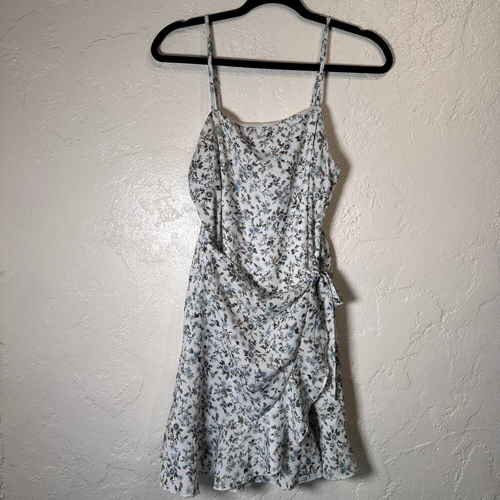 Altar'd State Medium Mini Dress Cocktail Floral Coastal Cottage White Blue Green